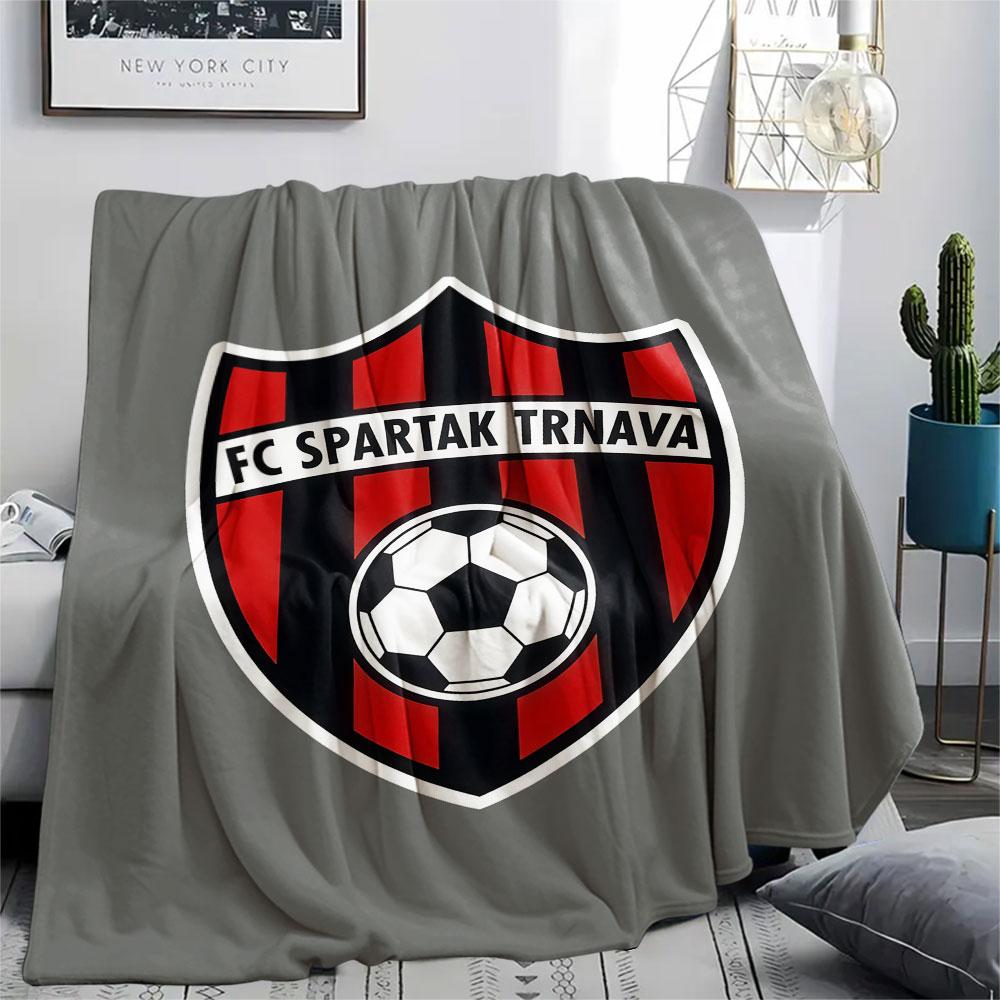 1PC FC Spartak Trnava Patterned Flannel Blanket Suitable For All Seasons for Home Decor Warmth and Comfort Gifts Holiday Present