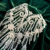 European Style Floral Bead Embroidery Patches White Silver Sequin Beaded Sequins Lace Patch Decorative 3D Flowers