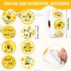 Round Honey Children's Reward Stickers: 500-count Roll for Milk Tea, Coffee, and Bread Labels. Self-adhesive and Versatile!