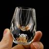 Luxury Crystal Vodka Sake Shochu Bar Liqueur Gold Foil Shot Glass Tea Cup Gift Hard Liquor Wine Glasses 1/2/4/6pcs 15ml
