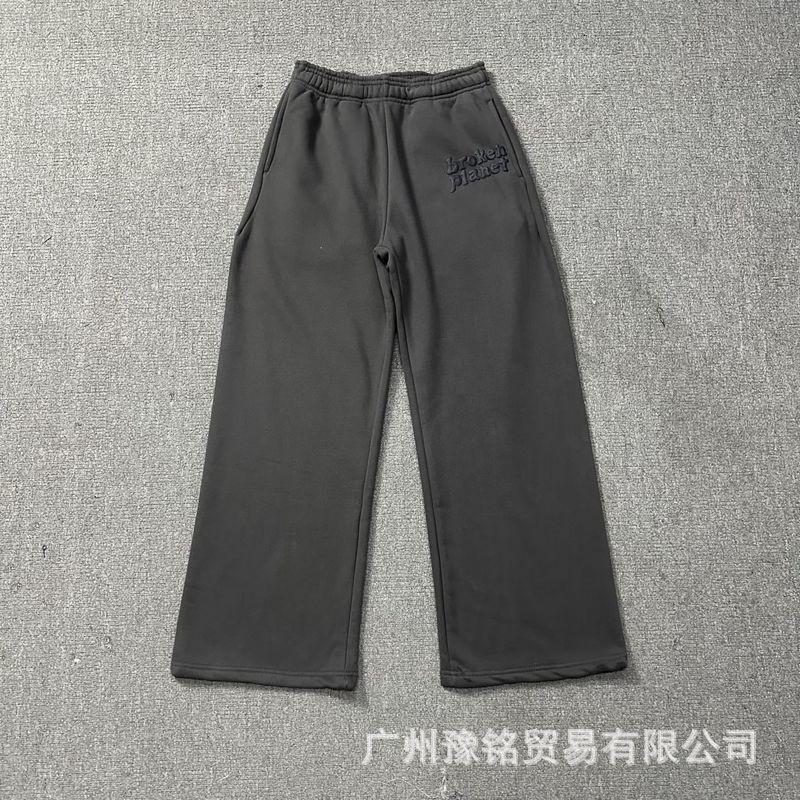 Broken Planet Oversized Hoodie Jogger Set Mens Streetwear Cotton Fleece Letter Puff Print Loose Fit Winter