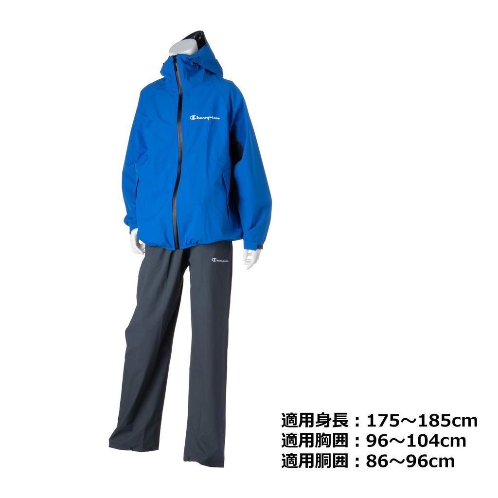 Champion Stretch Rain Suit for Men & Women, Blue, Size LL, Waterproof Top & Bottom Set, Unisex Rainwear CHU18STLL