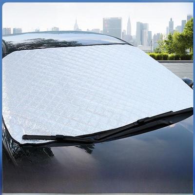 New Winter Car Thickened Snow Shield for Frost Protection, Magnetic Front Half Cover with Aluminum Film Universal Fit