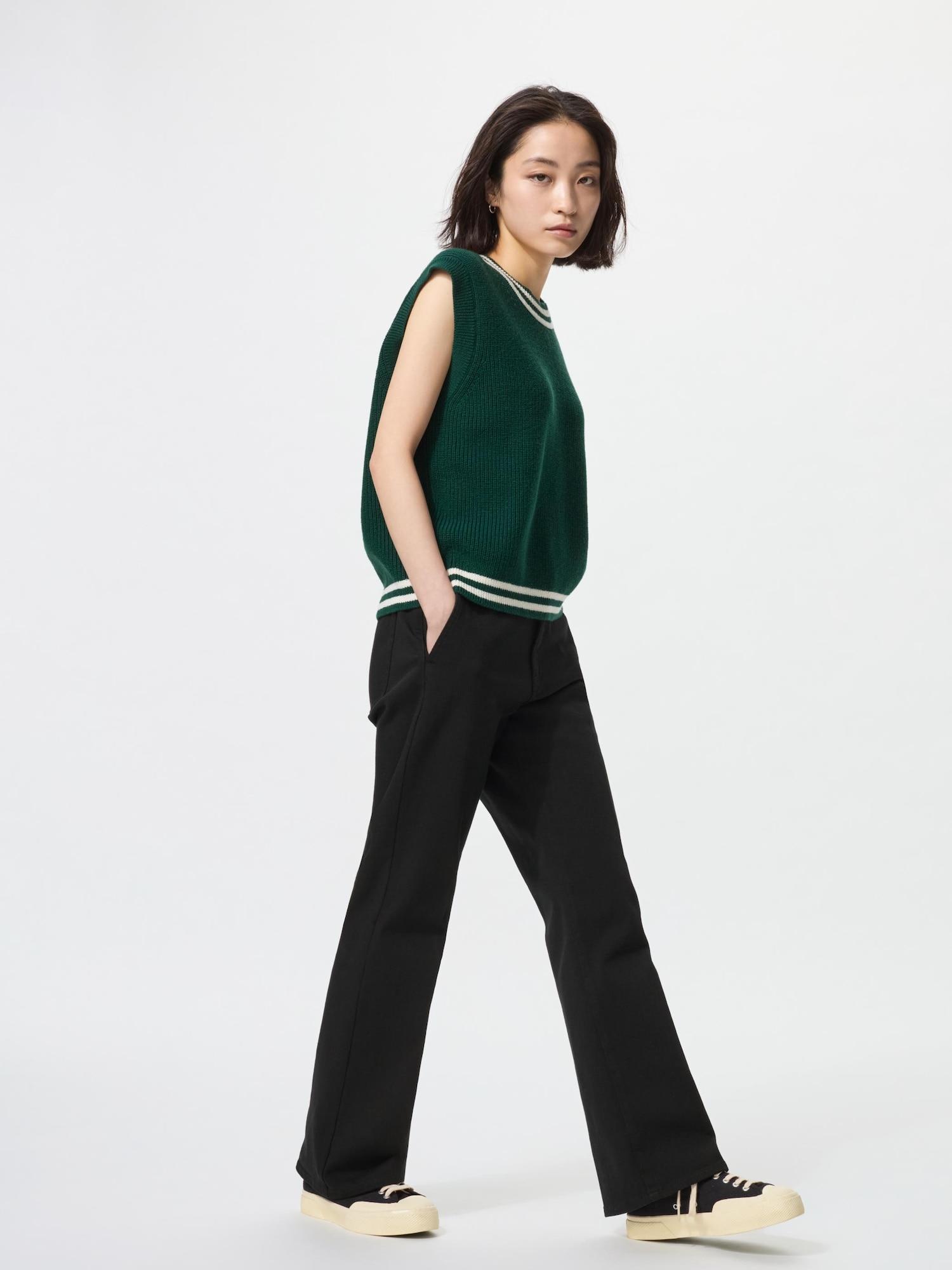 

Uniqlo Japan Slim Flare Trousers Jeans Short 09 BLACK/XS