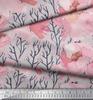 Soimoi Japan Crepe Satin Fabric Peony Watercolor Printed Craft Fabric by the metre 42 Inch