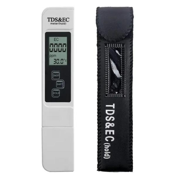 Digital Water Quality Tester TDS EC Meter Range 0-9990 Multifunctional Water Purity Temperature Meter TEMP PPM Tester
