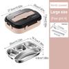 Lunch Box 304 Stainless Divider Bento Box Thickened Thermal Retention Heating Lunch Box Students Office Lunch Box