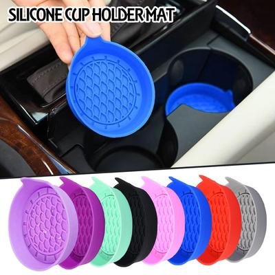 2 Pièces Porte-gobelet de Voiture Dessous de Verre Antidérapant, Étanche Anti-déversement Accessoires de Voiture Tapis Intérieur de Gobelet Support Antidérapant Soucoupe Tamis- P6P1