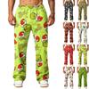 Men's Athletic Sweatpants with Pockets Loose Fit Christmas Print for Jogging and Sports
