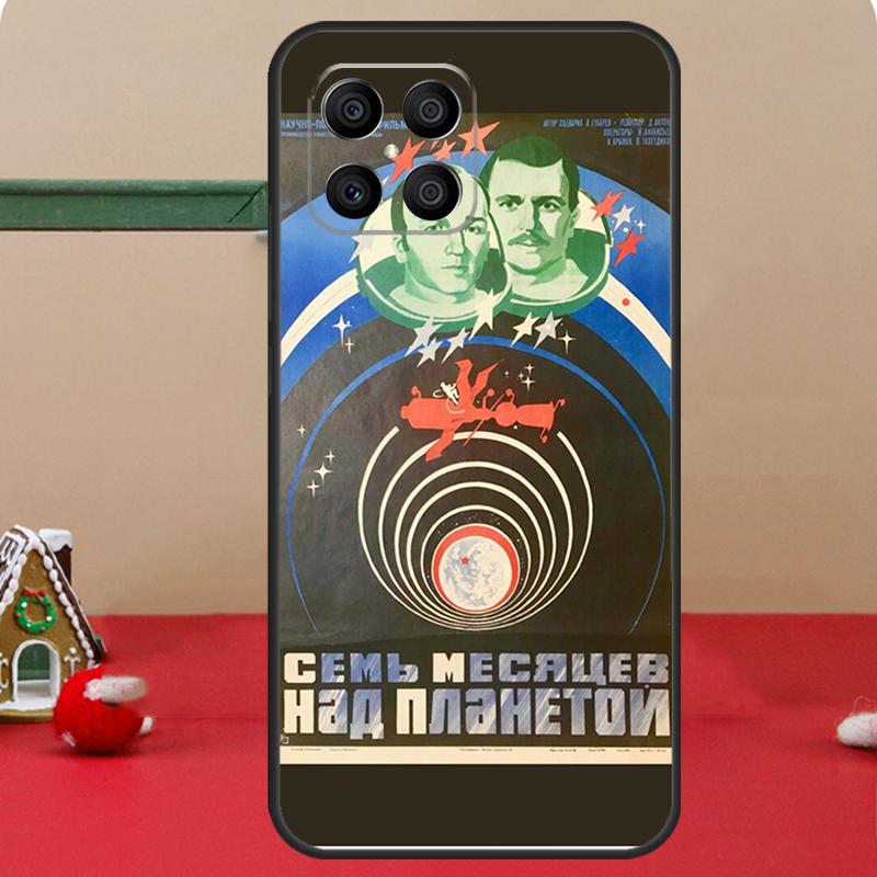 CCCP Soviet Space Propaganda Art Case For Honor Magic 7 Lite 6 8 Pro Honor 400 200 70 90 X8c X8b X9a X9b X9c X9d Win RT Cover