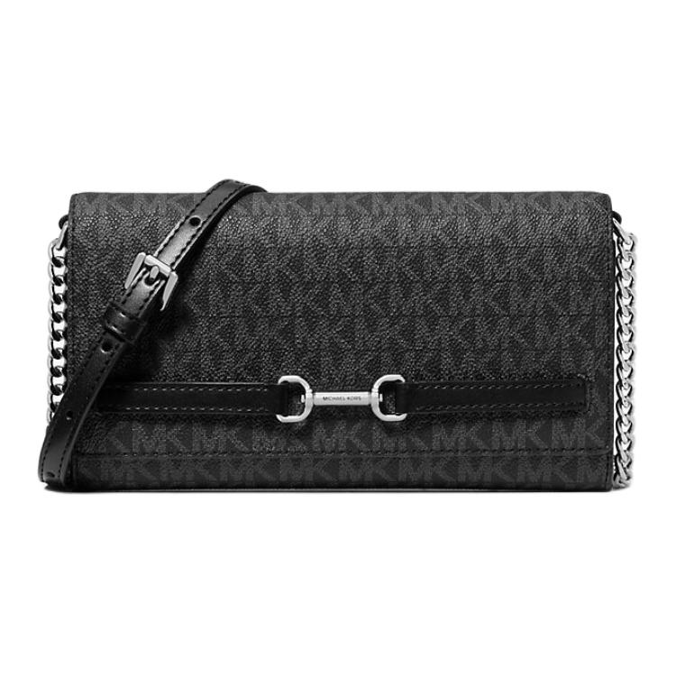 

Michael Kors MK Carson Adjustable Chain Shoulder Strap Magnetic Closure Shoulder Bag Large Women Shoulder Bag Black 35S5G2ZC7B-BLACK Basic Set (Bag+Dust Bag)