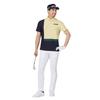 TaylorMade Color Block S/S Polo, Cream, Size M, Men's, 24FW UN341