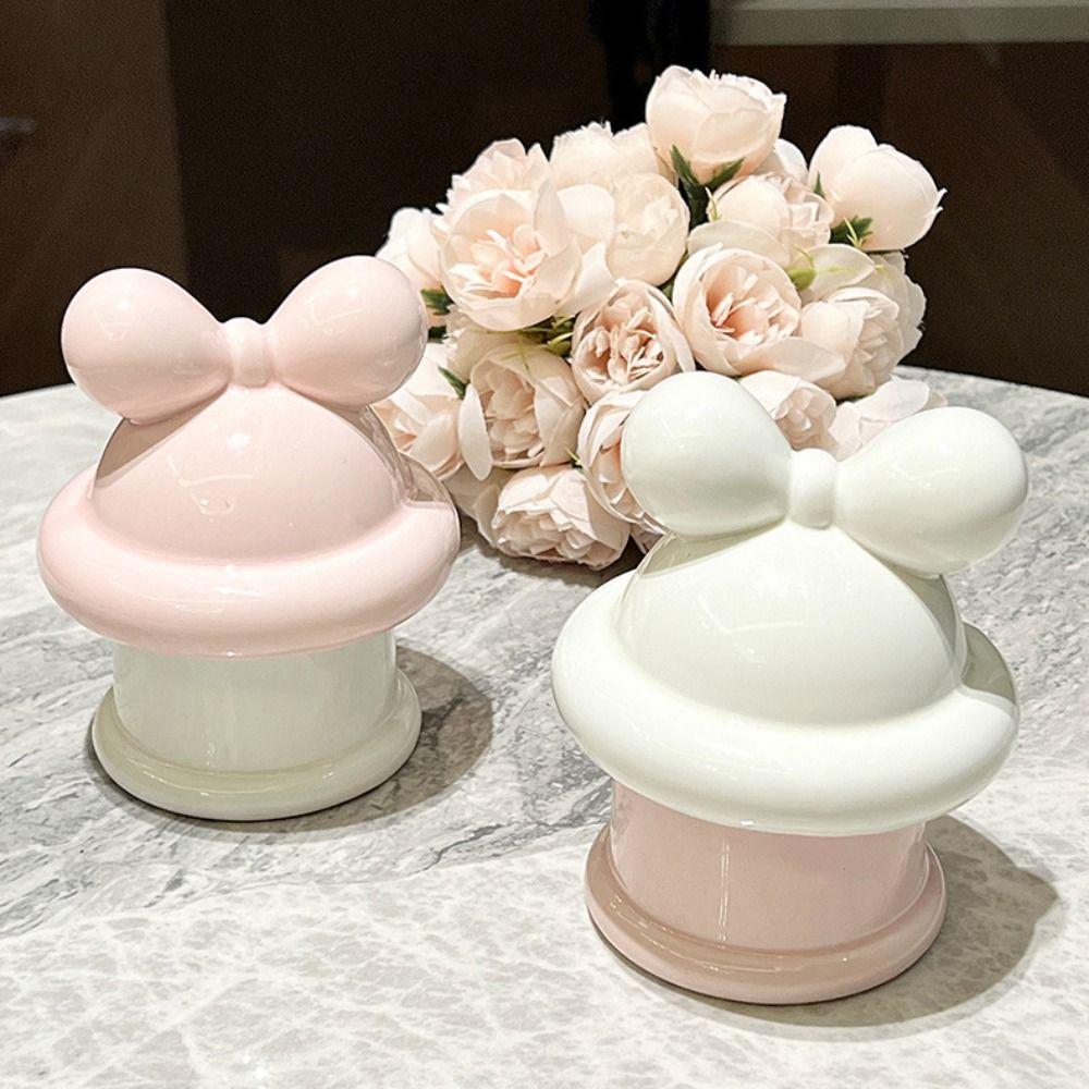 Ceramic Dental Floss Storage Box Creative Toothbridge Holder Toothpick Dispenser  Home Office