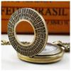 Vintage Retro Black White Bronze Chinese Yin Yang Quartz Unisex Men Women Pocket Watch Quartz Necklace Pendant Clock Chain Classic Dial Jewelry Gift