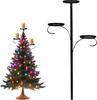 Black Triple Tree Topper Candelabra - Christmas Tree Decoration