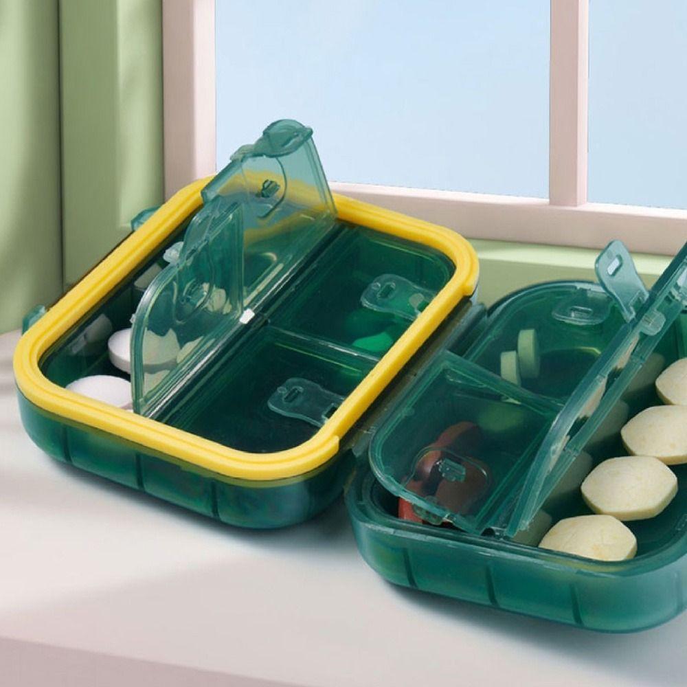 Mini Pill Box Plastic Half Transparent Tablet Dispenser Container Waterproof Moisture Proof Pill Organizer Case Travel Outdoor