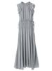 Snidel Women's Chiffon Gathered Sleeveless Dress SWFO242154 LBLU