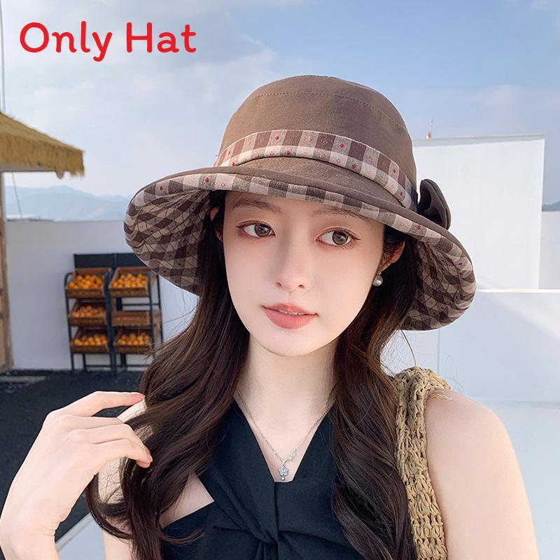 Cotton Summer Sun Hat With Wide Brim And Adjustable Fit For Outdoor Travel And Sun Protection