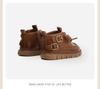 Autumn/Winter Non-slip Soft Sole Baby Walker Boots - British Style for Boys & Girls, Plus Velvet Leather