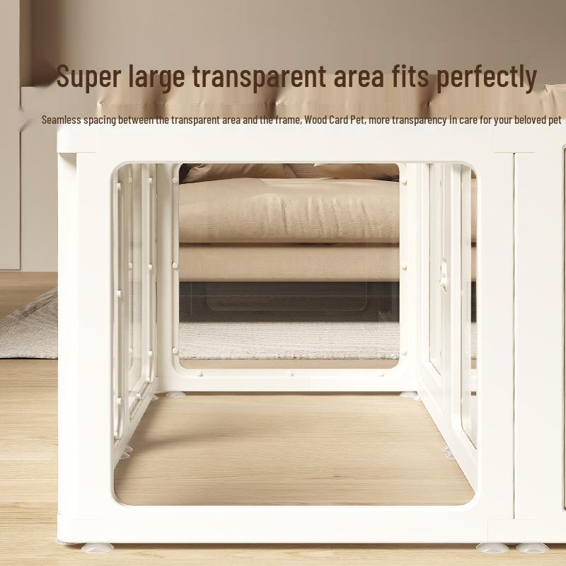 Gard Interior din Acril Transparent pentru Câini Mici - Incintă de Siguranță & Casuță pentru Câini
