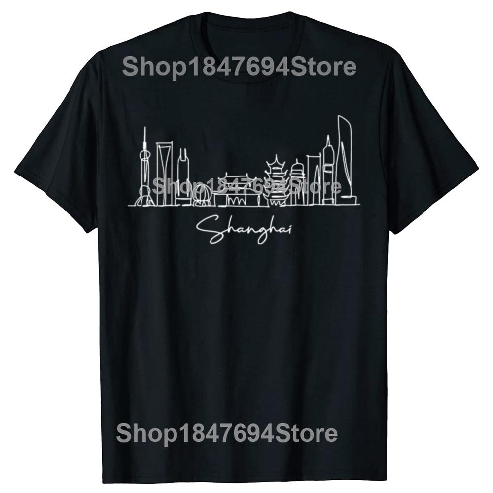 Travel Asia China Shanghai Chinese Family Vacation Souvenir TShirt China Travel Shirts Women Clothing Tops Graphic T Shirts