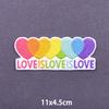 Outdoor Iron On Patches For Clothes Rainbow Heart Embroidered Patches For Clothing Thermoadhesive Patches On Clothes Stripe DIY