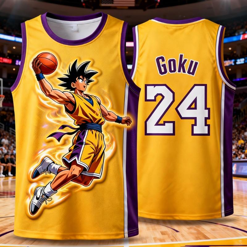 2026 Summer Dragon Ball Retro Fitness Vest Men's Oversized 3D Printed Vest Family Unisex Children's Sports Shirt