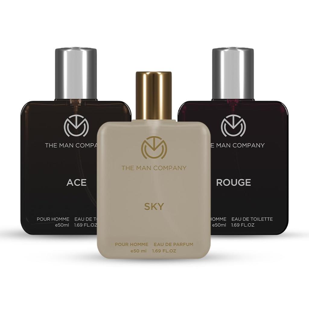 The Man Company Daily Delight Perfume Gift Set - 50ml*3 | Luxury Long-Lasting Fragrance | Premium Body Spray For Men | Gift for Him - Set of 3