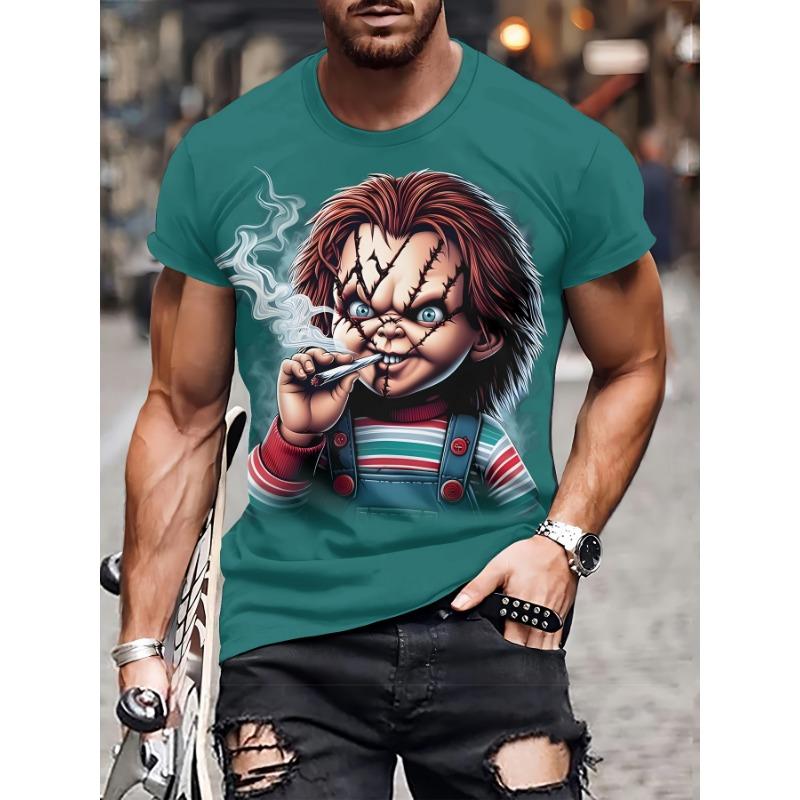 

Horror Movie Chucky 3d Print T-shirt Men Women Fashion Casual Short Sleeve T Shirt Halloween Gifts Tops Tee Man Clothes 6XL