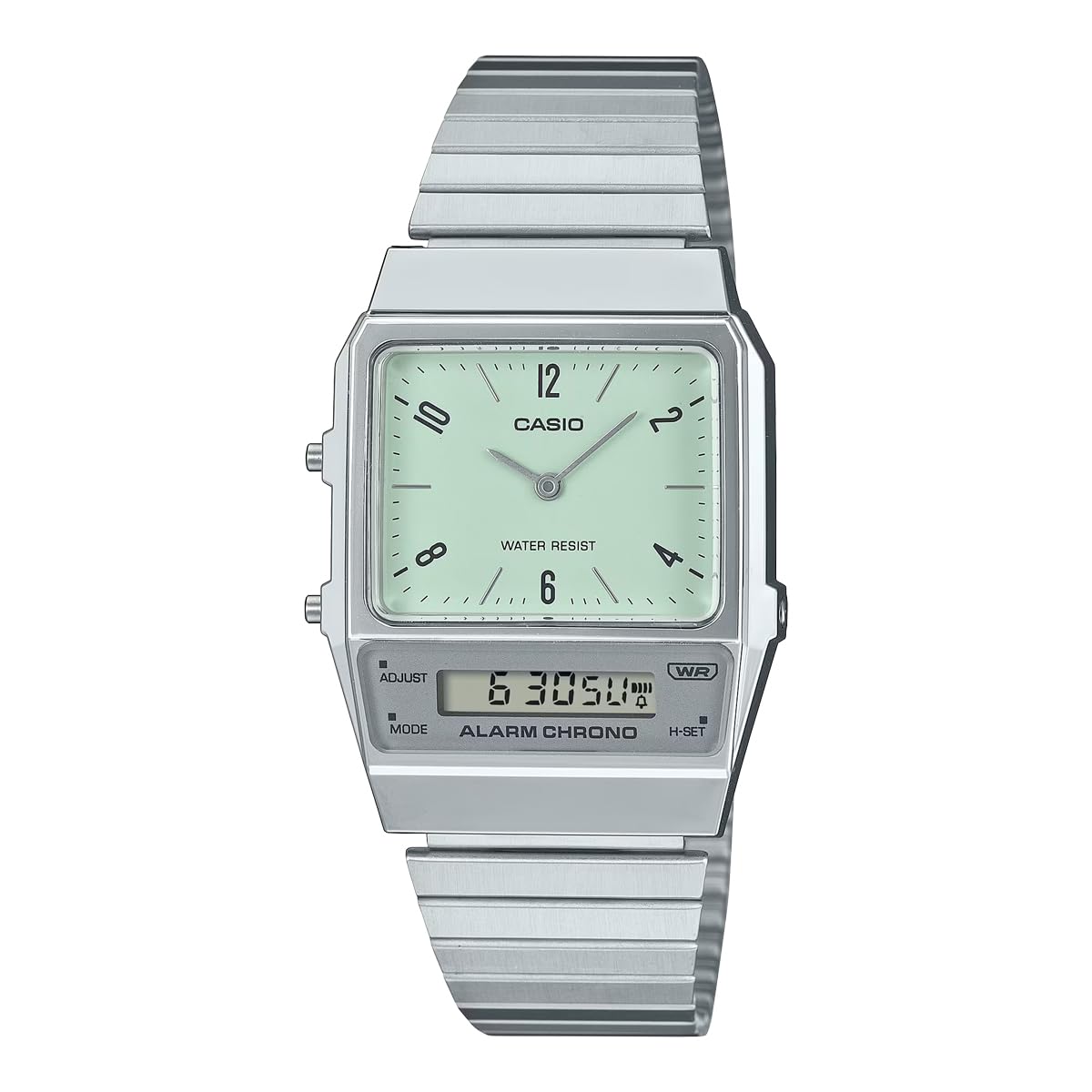

CASIO Стандартные кварцевые часы унисекс бледно-зеленые Overseas Модель [Casio] Ana-Digi AQ-800E-3A [Товар]