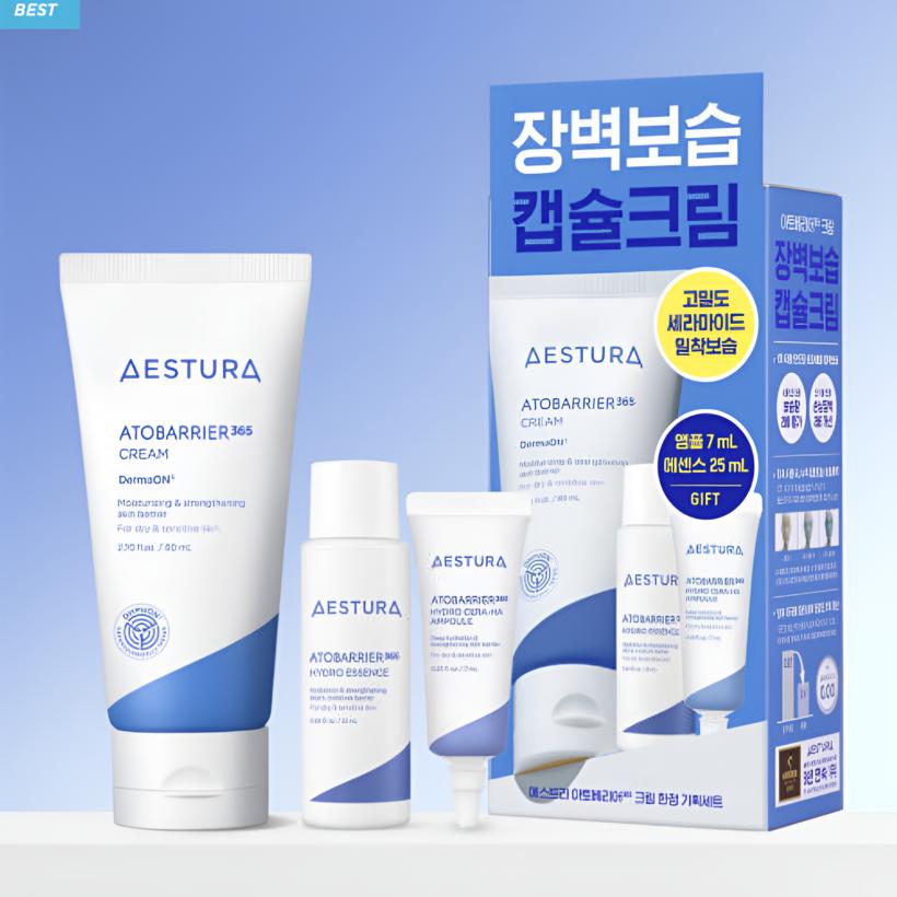 Aestura Zestaw kremów Atobarrier 365 – +Esencja Hydro 25ml + Ampułka Cera-Hyal 7ml (80ml / 2.70 fl. oz)