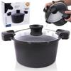 Granite pot with straining lid GRANDE 24 cm, 5.5 l