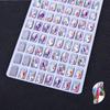 S-Shaped Glass Hand-Sewn Drill Flat Bottom Double Hole Long Crystal Flat Buckle White Ab Drill Diy Jewelry Accessories