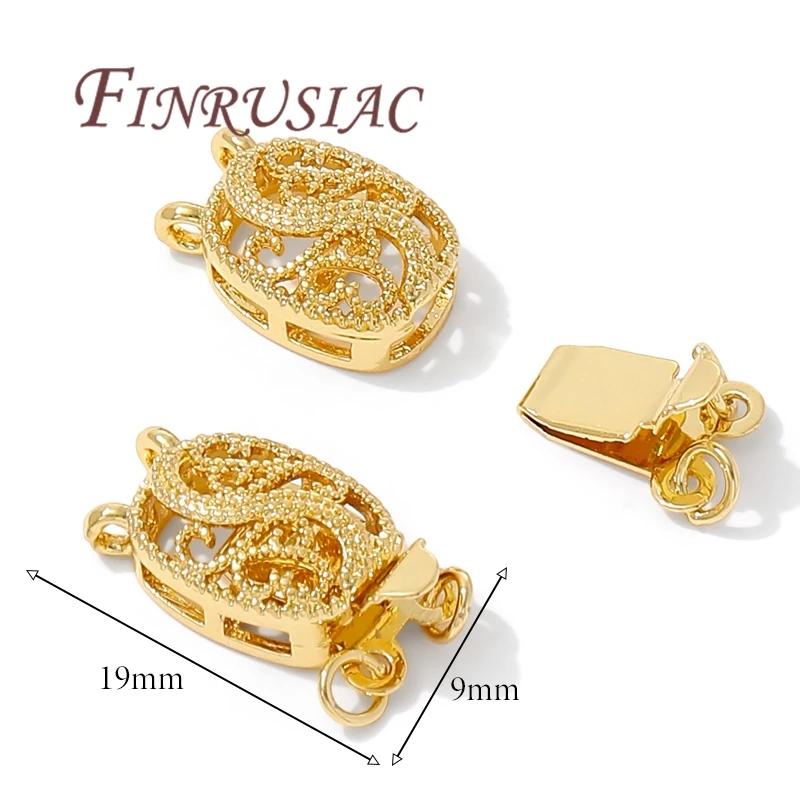 18K Gold Plated Connector Verschlüsse Für Perlenarmband Halskette Herstellung,Perlen Endkappen Befestigungsverschlüsse DIY Handgemachter Schmuck Zubehör