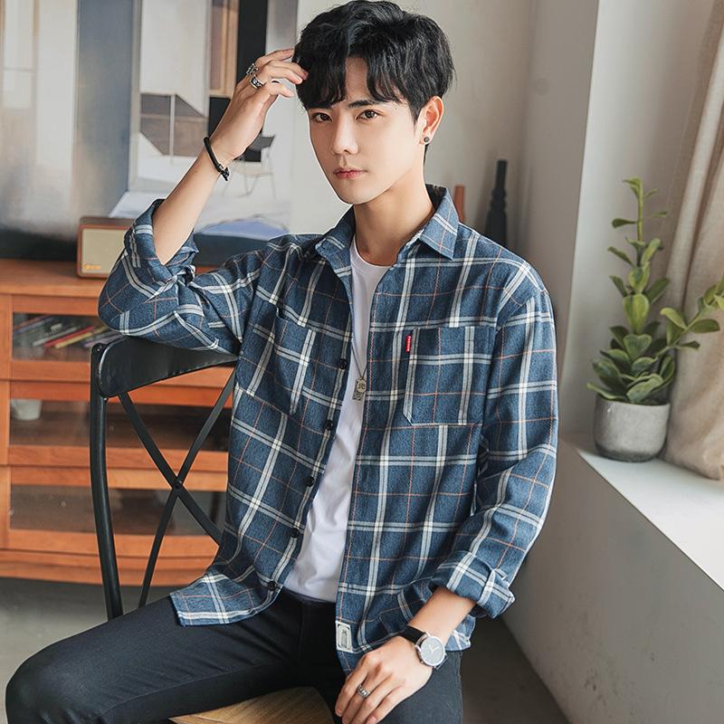 Новая зимняя теплая рубашка в клетку для мужчин — фото 6