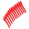 12 Stück Rutschfeste Haarstyling-Clips Kunststoff Entenschnabel-Haarspangen Friseur Haarspangen Rot