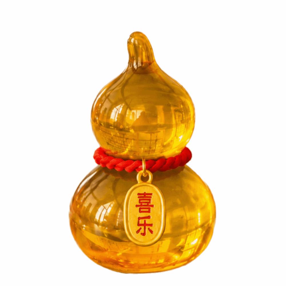 Creative Spinning Car Ornament Rotatable Mini Gourd Statue Rotating Gourd Ornament Table Decor