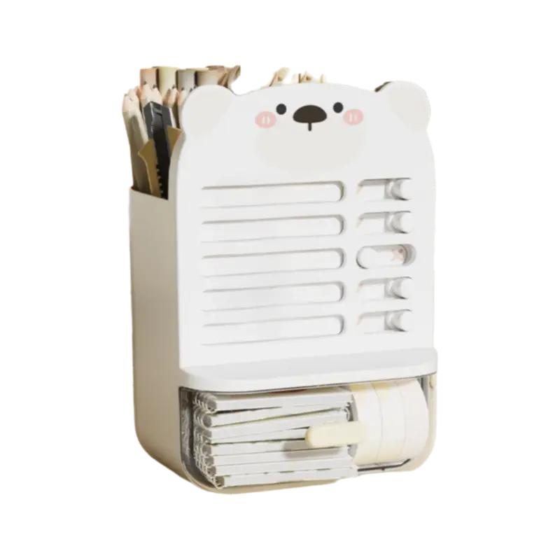 Multi-FunctionalPortable Desktop Organizer With Task List & Storage Pen Holder Office Accessories Desk Stationery Box Drawers
