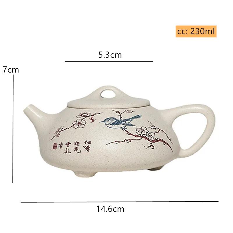 

Authentic Yixing Handmade Tea Pot Purple Clay Stone Scoop Teapot Raw Ore Beauty Kettle Chinese Tea Ceremony Gift Drinkware 230ml