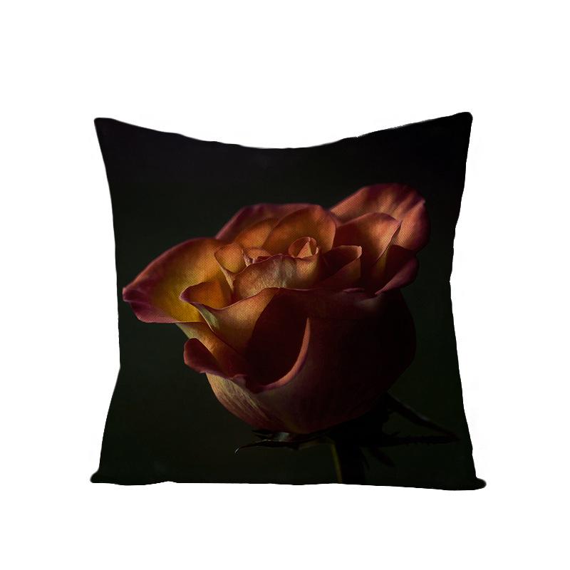 Modern Simple 3D Flower Polyester Pillow Cover for Home New Chinese Style Pillow Sofa Car Cushion Cover
