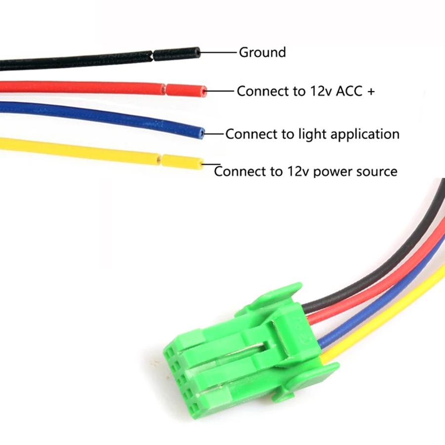 NHAUTP 1Pcs 5-Pin Car Fog Light Switch Button For Honda Fit Civic Accord CR-V HR-V Odyssey With Connect Wire 12V Yellow Switches4