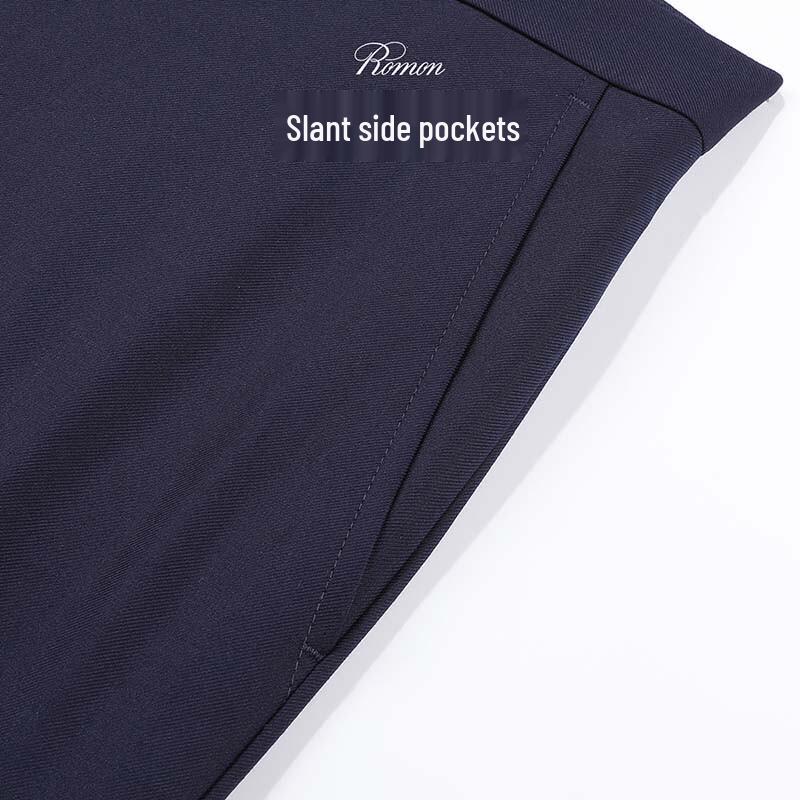 ROMON Men's Business Straight-Leg Trousers