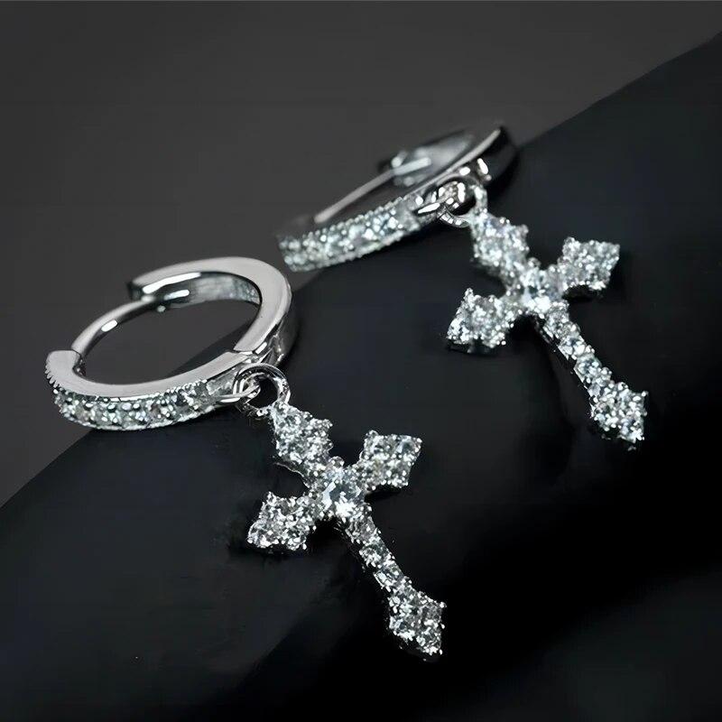 Cross Earrings For Women, Fashionable And Exquisite Design, High-End And Versatile Temperament Earrings Accessories