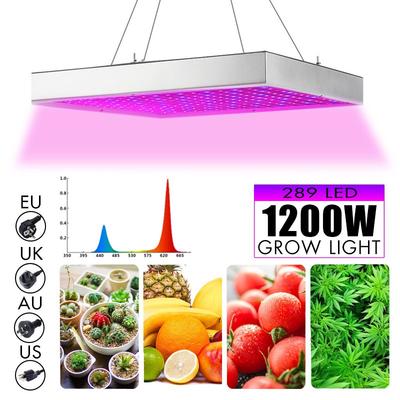 1200-W-LED-Pflanzenlampe mit 289 LEDs und Vollspektrum für Gewächshäuser, Indoor-Hydroponik, Pflanzenanzucht und Blumen