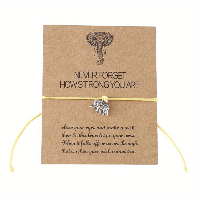 

1 шт. Винтажный браслет со слоном, Браслет со слоном, исполняющим желания, Браслет в минималистичном художественном стиле, Подходит для повседневной носки