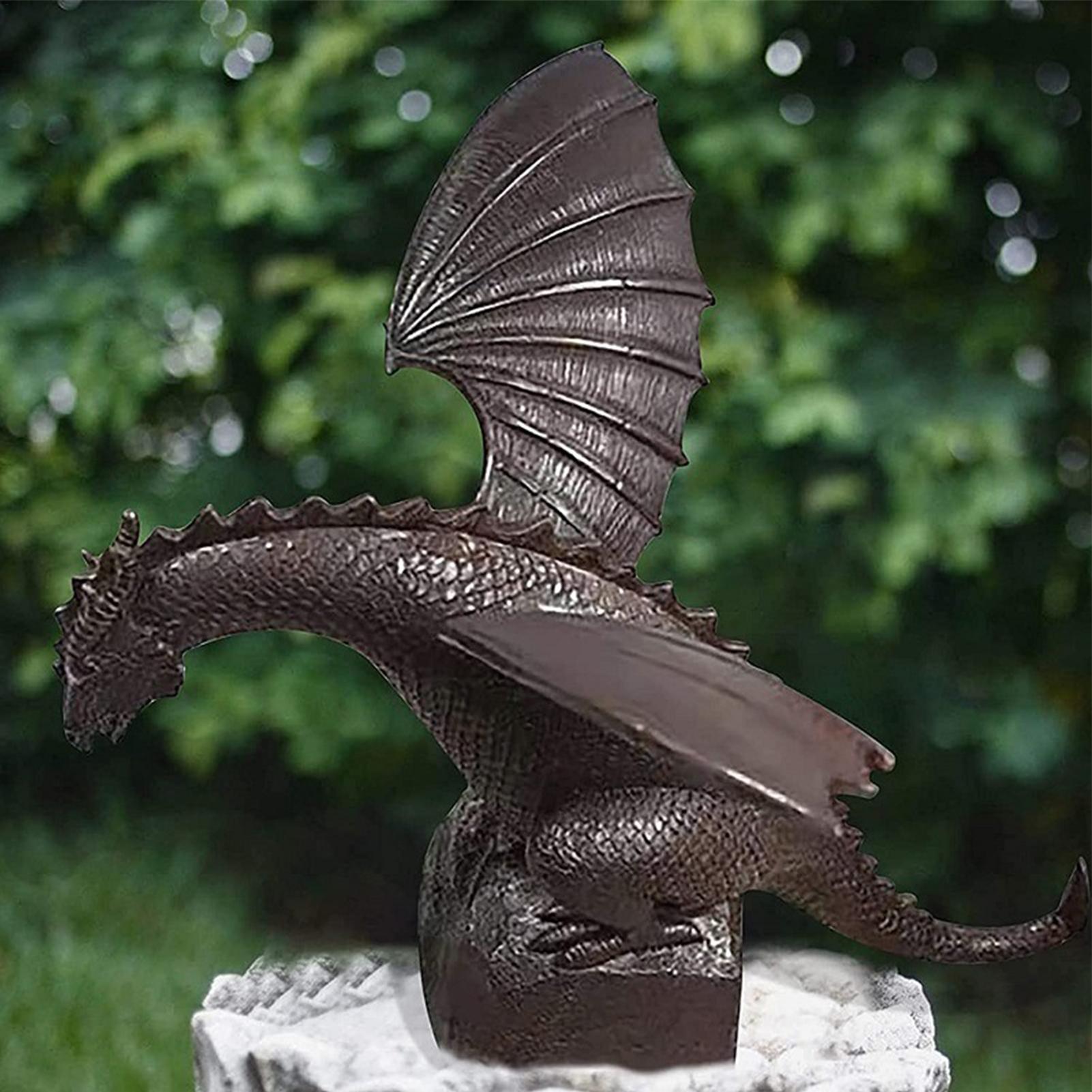 Dragon Water Fountain Pond Spouting Water Decoration Garden Dragon Sculpture Statue Resin Water Spray Dragon Garden Fountain