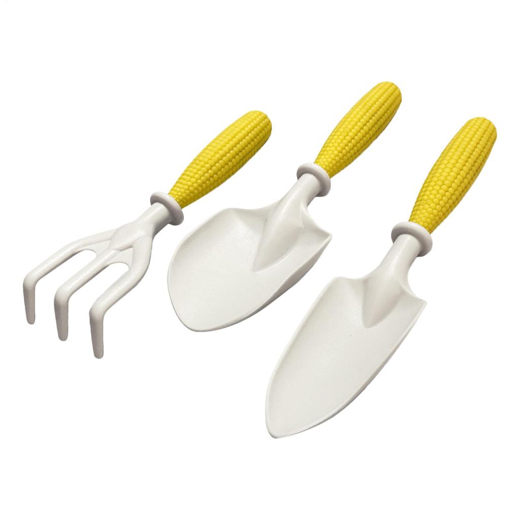Kids Gardening Tool Set 3 Pieces Rake Shovel Toy Kids Garden Tools For Beginners Family Children Girl Yard Lawn Outdoor Garden