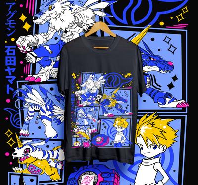 Camiseta Gabumon Digimon Adventure Tsunomon Punimon Garurumon Camiseta de Anime