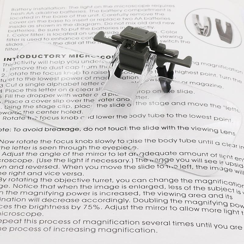 2X Vergrößerungsglas Leichte Lesebrille mit Clip Lupe für Handarbeiten Basteln Kartenlesen