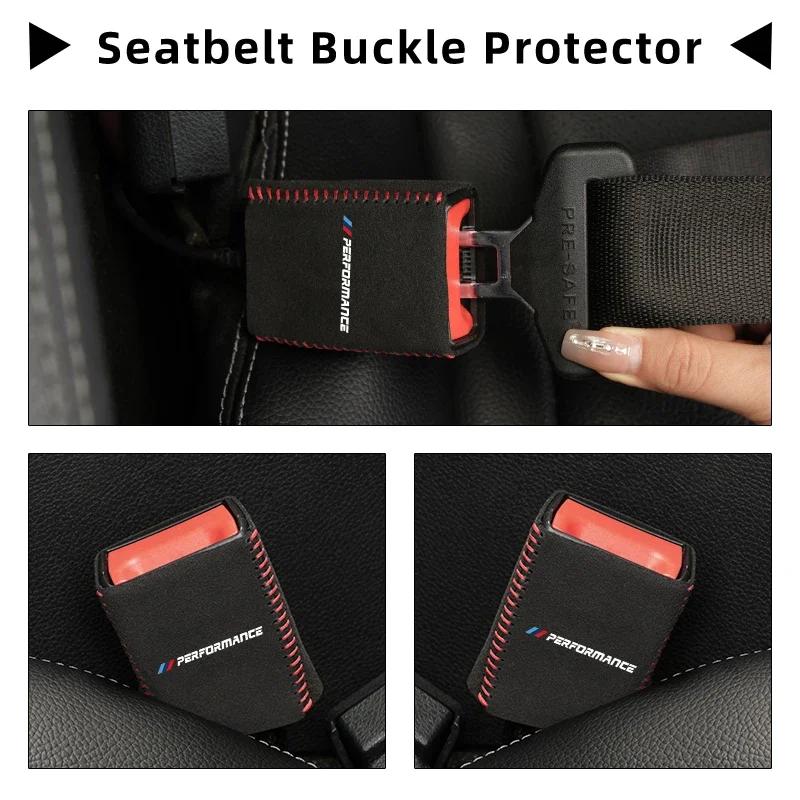 2025 Car Seat Belt Base Buckle Protector Cover Accessories For BMW E84 E87 E90 E91 E92 E93 F10 F20 F30 F40 F15 F25 F26 G20 G